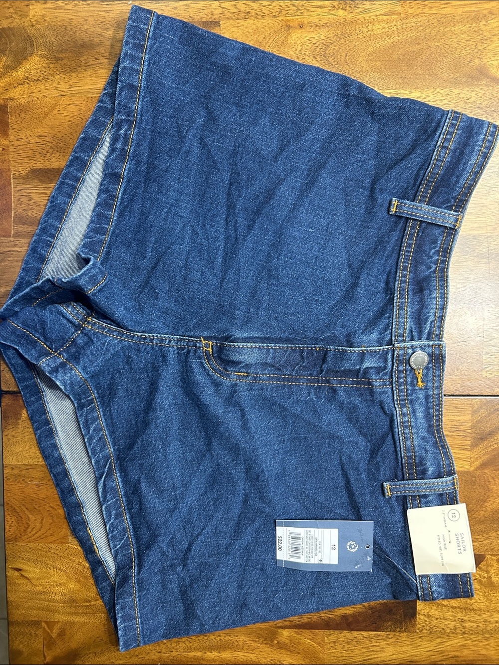 Universal Thread Dark Blue High-Waist Denim Shorts